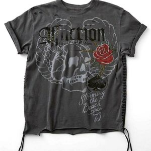 Affliction Side Tie Graphic Tee